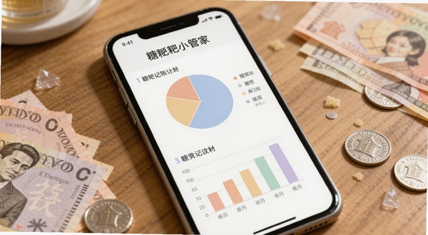 ������С�ܼҼ���ͳ��ҳ�棬��������Ϊ�ֻ���Ļ��ʾ��״ͼ����״ͼ��ͼ����ɫ��ͣ���������Ϊľ�����棬�Ա�ɢ�伸��ֽ�Һ�Ӳ�ң������Χ���ɣ�����Booguģ������