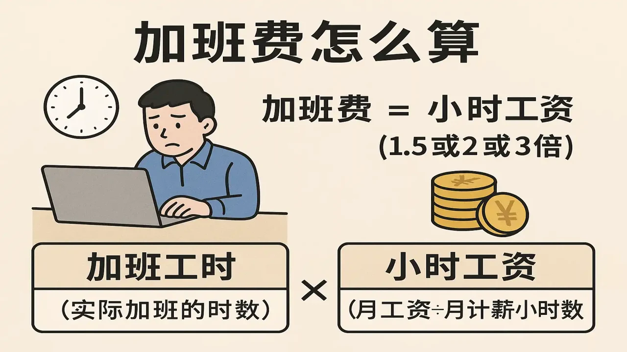 记工时考勤加班工资计算器 加班费核算界面