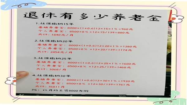 个人社保养老金计算问答解答