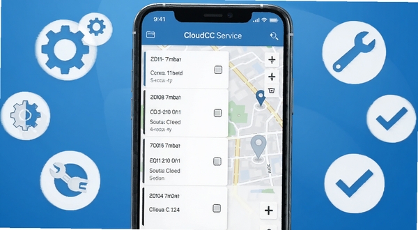 CloudCC Service ����������չʾ�������������ֻ���Ļ����Ļ����ʾ�����б��͵�ͼ��λ��ǣ���������Ϊ������ɫ������������Χ�����ų��֡����֡��Թ��ȴ���������Ч�ʵ�ͼ��Ԫ�أ�����ɫ��������Ϊ����ͻ��רҵ�ƶ��칫��Χ