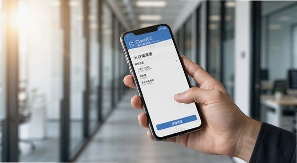 CloudCC Service �ƶ��˲���ָ��ͼ������չʾһֻ�������ֻ�����Ļ����ʾȨ�����úʹ洢�������棬��������Ϊģ���İ칫�����ȣ����ߴӲ������䣬ͻ����������������Ⱥ�ʵ����