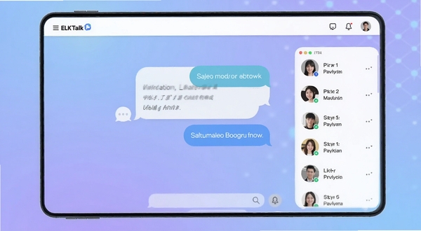 ELKTalk �ٷ�������չʾ������Ϊ������������ϵ���б�������Ϊ��ͽ�������ɫ������������ˬ��࣬ͻ����ʱͨѶ�����У����� Boogu ģ������