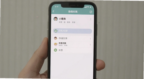 小薯条记账 隐私权限设置界面 手机截图 显示仅存储权限 背景干净简洁