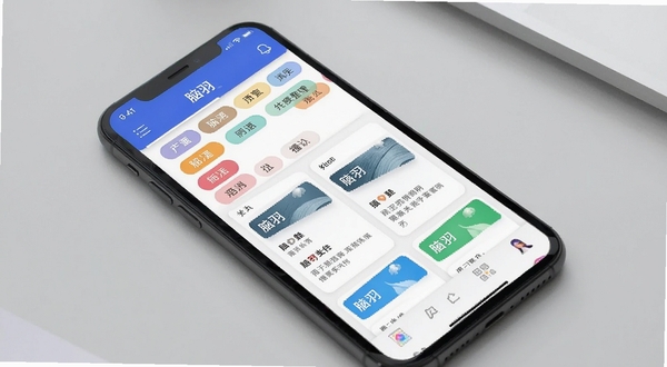 ����App�����������棬�ֻ���Ļչʾ����Ӧ�õĶ��ǩ����ҳ�棬��ͬ��ɫ�ı�ǩ�������У����ݿ�Ƭ����������ʾ������Ϊǳ��ɫ���棬�����Ӿ��ɾ�����