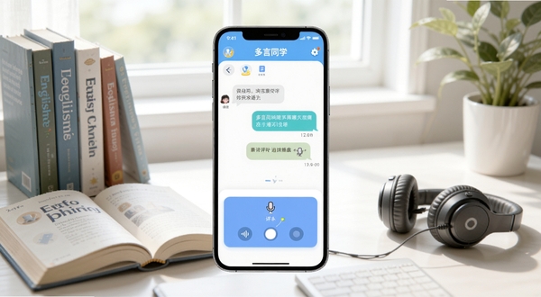 ����ͬѧӢ��ѧϰ����������չʾ����������Ϊ�ֻ���Ļ����Ļ����ʾ����ͬѧAPP�ĶԻ���ϰ�����뷢������ģ�飬��������Ϊ�������鷿�����������ϰڷ�Ӣ���鼮�����������ɫ��������ͣ�����Booguģ������