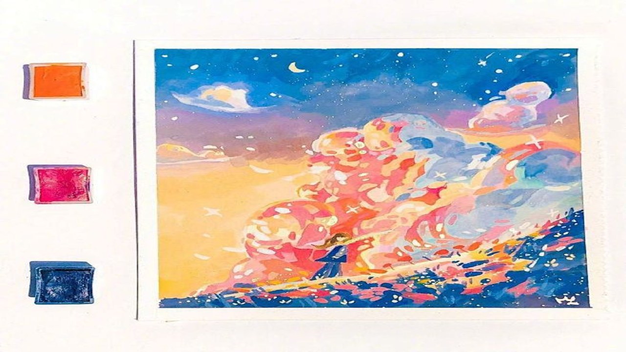 画星人插画 配色技巧 插画构图方法 新手上色教程