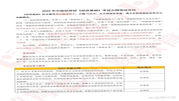 经济师考试宝 题库更新 考纲变化