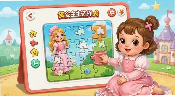 公主宝宝爱拼图 儿童拼图关卡选择界面预览图
