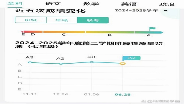 云教智学阅卷 成绩统计报表 手机截图