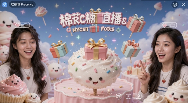 棉花糖直播软件互动礼物特效场景