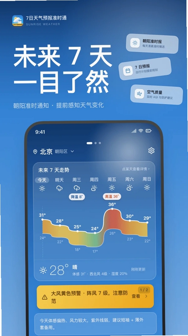 7日天气预报准时通运行截图