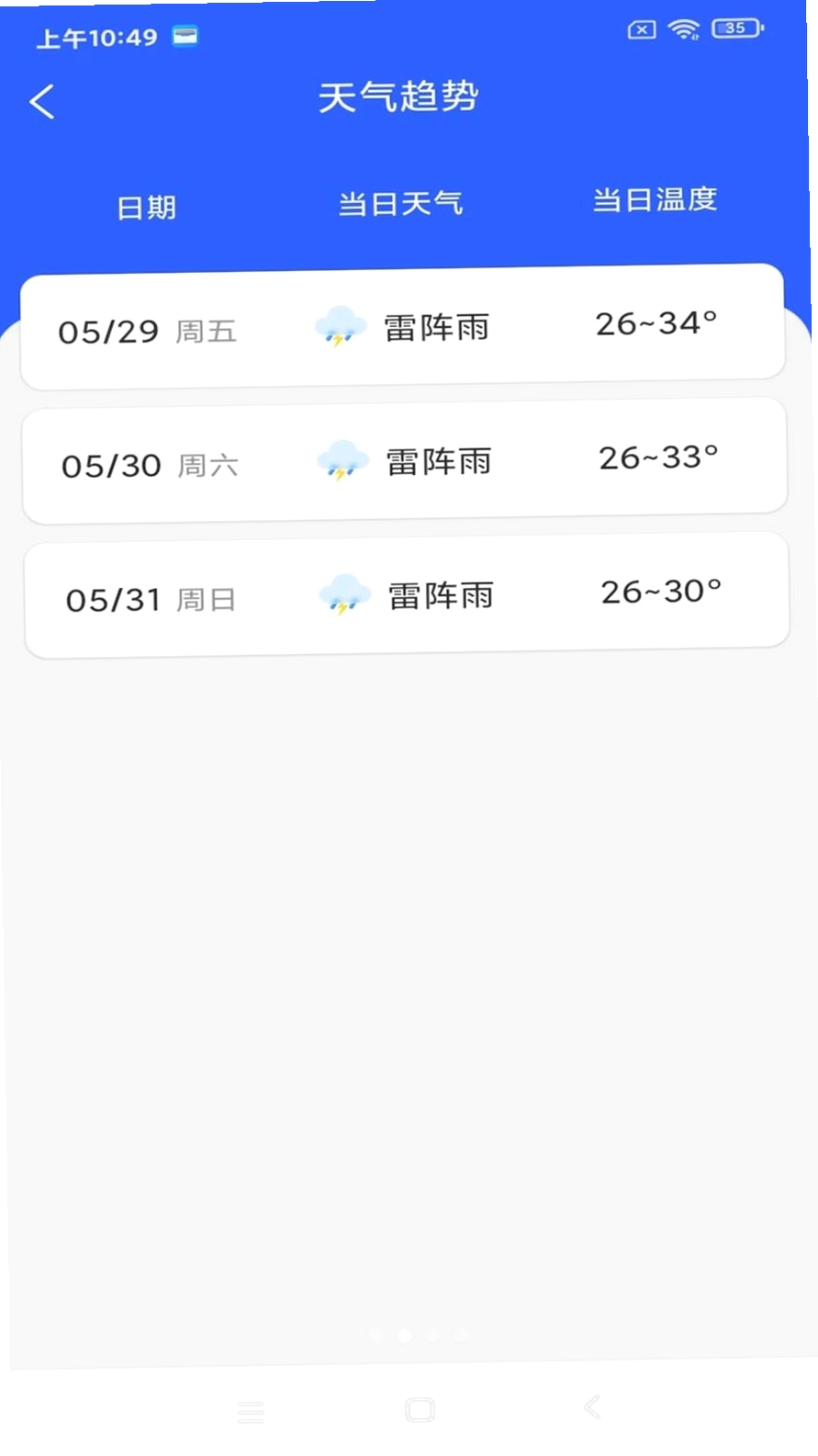 7日天气预报准时通运行截图