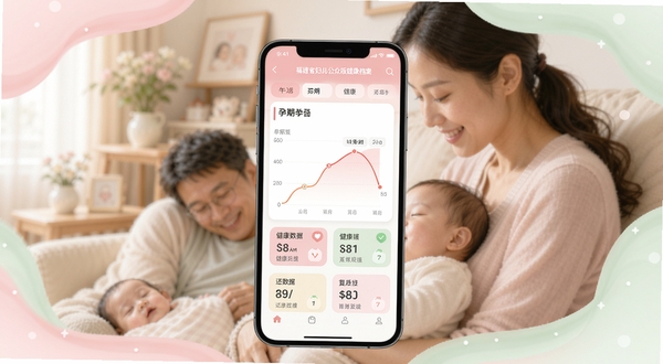 ����ʡ���׹��ڰ潡�����������ڹ������棬��������Ϊ�ֻ���Ļ��ʾ��������ͼ�뽡�����ݿ�Ƭ����Χ������͵ķ�ɫ��ǳ��ɫװ��Ԫ�أ�����Ϊ��ܰ�ļ�ͥ�����黯������ͻ��ĸӤ��������