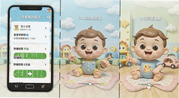����ѧ�ƺ�ʶ���� ��װ�̳� �ֻ�Ȩ�����ý��� �洢Ȩ�޿��� ��ͯʹ�ó��� ��ͨ��� ������ʾͼ