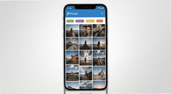 һ����ΪPixcall�İ�׿�ֻ�Ӧ�ý���չʾͼ����������λ����������չʾ�ֻ���Ļ���������е�ͼƬ�������ɫ��ǩ������������Ϊǳ��ɫ���䣬���������ִ���ͻ��ͼƬ�������ߵ�רҵ����������