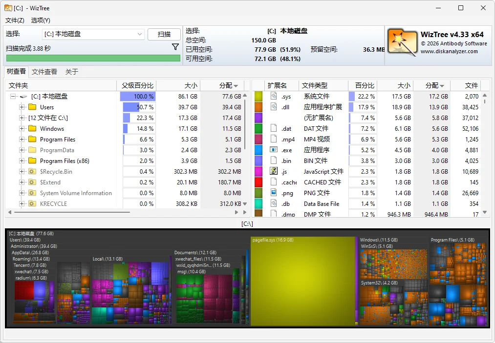 WizTree修改版运行截图