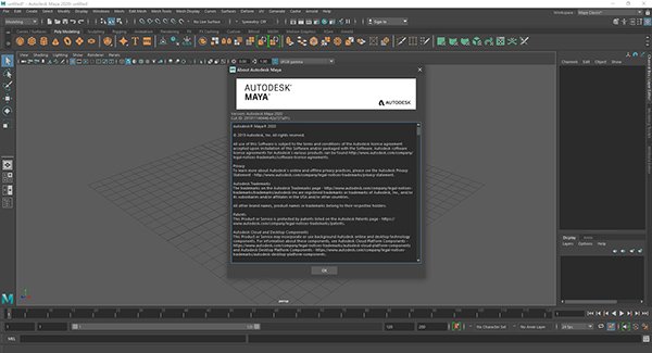 Autodesk Maya LT 2020中文最新版运行截图
