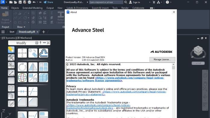 Autodesk Advance Steel 2027中文激活版运行截图