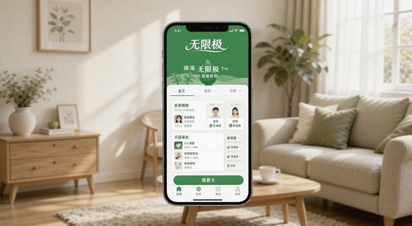 ��������չʾһ�������ֻ�����Ļ����ʾ���޼�Ӧ����ҳ����������ɫ�Ͱ�ɫΪ��ɫ��������Ϊ��ܰ�ļ�ͥ���������������Ȼ���ߣ����������½���������Booguģ������