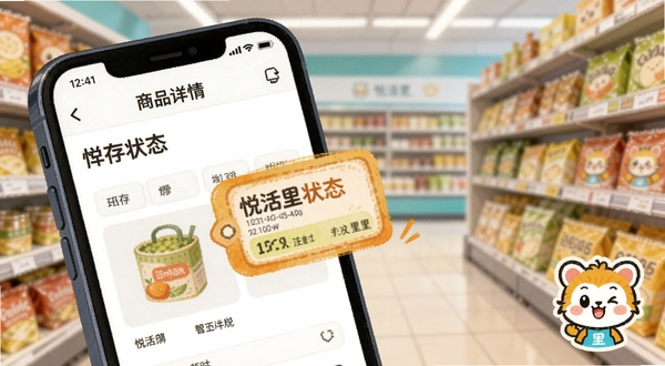 �û��ﳬ��APP��Ʒ����ҳ���ͼ���廭����������Ϊ�ֻ���Ļ��ʾ��Ʒ���״̬��ǩ����������Ϊ���л����黯�������������½����û��ﳬ�м�����Сͼ�꣬ɫ����������