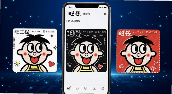 ���д�������°汾����չʾͼ������Ϊ�ֻ���Ļ����ʾ���º��ˮӡģ��ѡ����棬���ײ�ͬ���Ĺ��̼�¼ˮӡģ���������У�����Ϊ�Ƽ���ʮ�������ɫ���䣬����΢������Ч����������ְ汾���������ʸ�