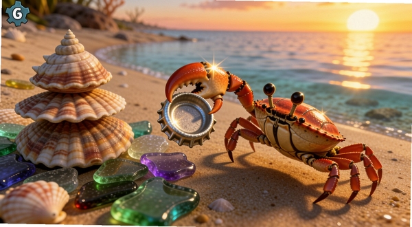 �з������Ϸ�������з��ǯ�Ӽ���һ��������ƿ�ǣ��Ա��жѵ��ı��ǺͲ�ɫ��������������Ϧ���µ�ɳ̲��ǳˮ��������ɫ����ů��ϸ�ڷḻ