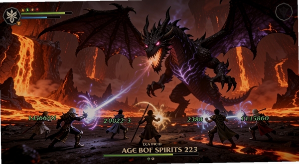 Age of Spirits ����BOSSս������������ҽ�ɫͬʱ�ͷż��ܹ������Ͱ�Ӱ��������ײ���ʾ�˺����֣����������Ҷ�Ѩ��ɫ�ʳ���