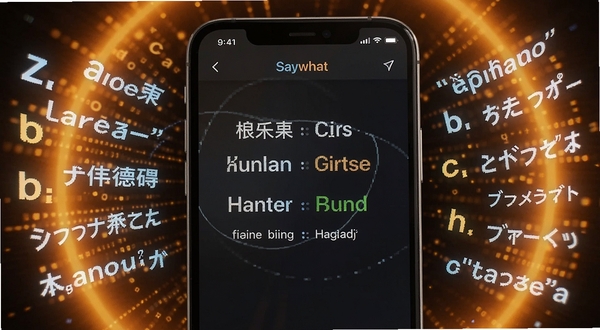 һ����ΪSaywhat�ķ�����������չʾ�����Ի��빦�ܣ��ֻ���Ļ������ʾ��������Ӣ�Ķ��յķ���������Ļ����Ư���ŷ���������ȶ������Ե���ĸ���ţ���������ů�ĳȻ�ɫ���Σ����廭�洫����������ϰ���ͨ�ĿƼ���