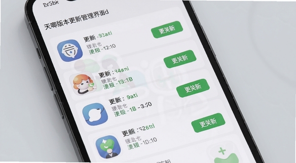 ����汾���¹������棬�������ֻ���Ļ��ʾ���Ӧ�ô������б���ÿ��Ӧ���Ա��и��°�ť�Ͱ汾�ŶԱȣ�����Ϊ����ɫ��������ͣ����ְ汾�����ı����