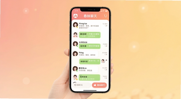 ������������������չʾ����������Ϊ�ֻ���Ļ�������б������ͷ�񣬱���Ϊ���ůɫ�����䣬���������¼�࣬ͻ����������Ʒ�Ʊ�ʶ