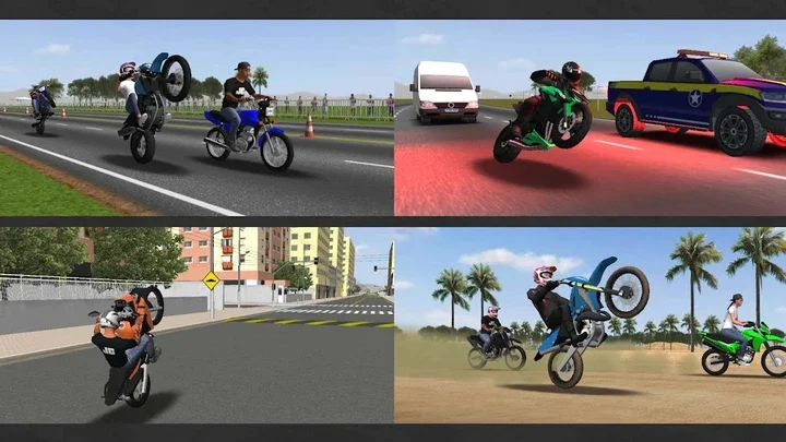 摩托平衡3D游戏(Moto Wheelie 3D)无限金币版运行截图