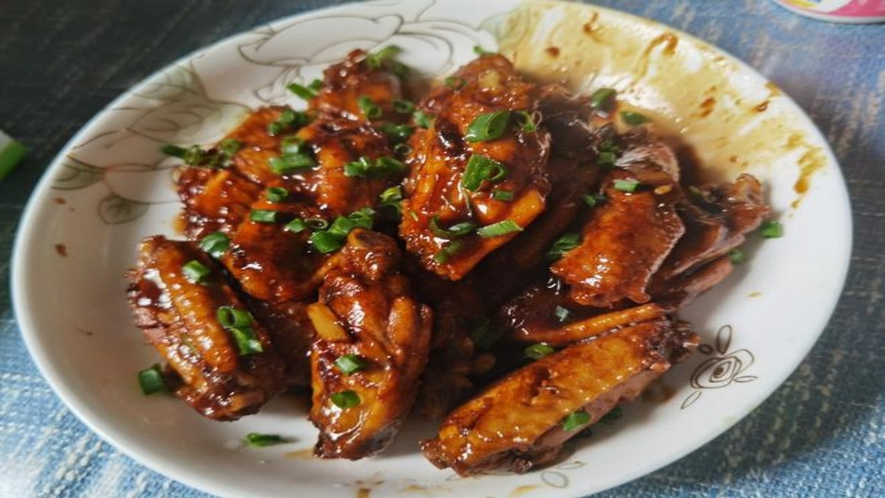 下厨房红烧肉与可乐鸡翅成品特写
