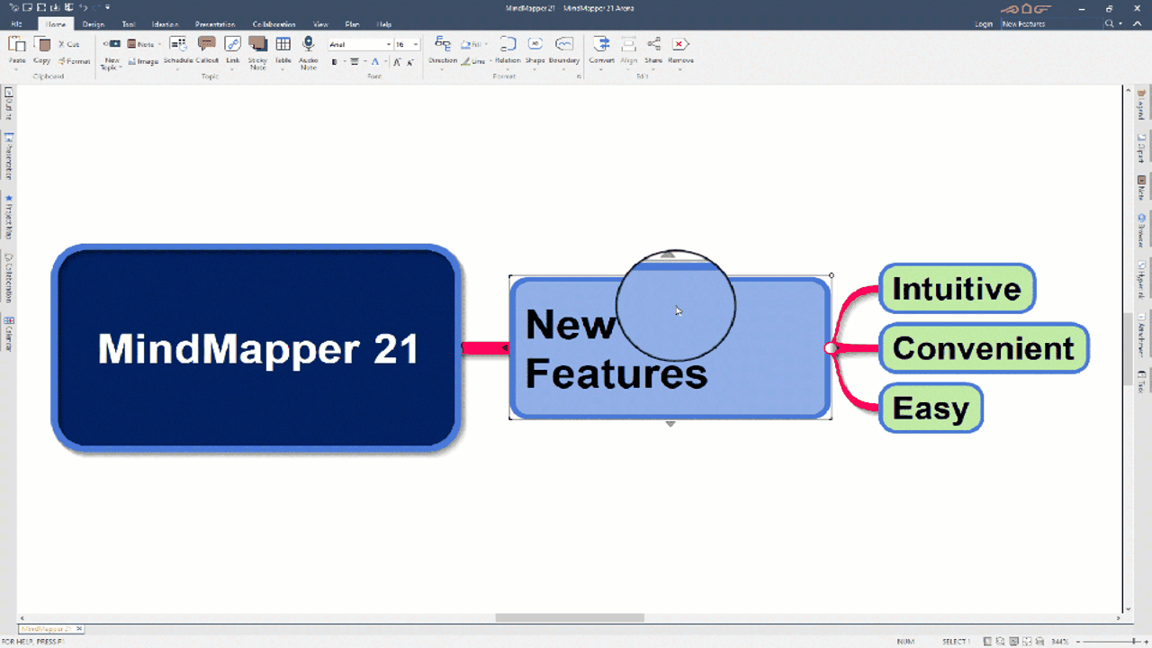 MindMapper 21中文激活版 软件界面展示 思维导图工具
