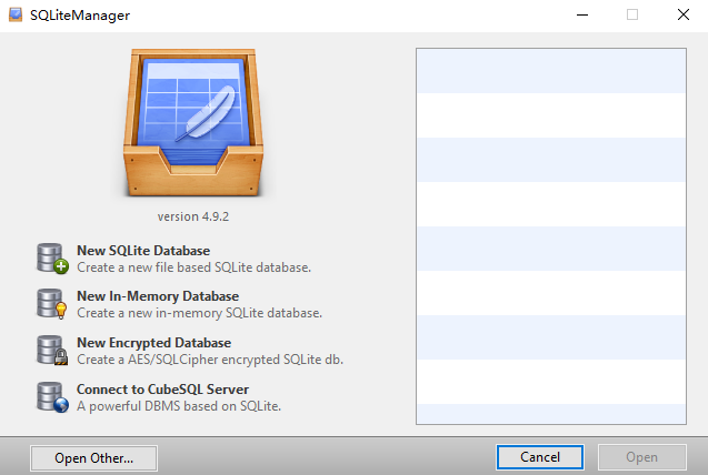 SQLiteManager 4.9.2最新版本运行截图