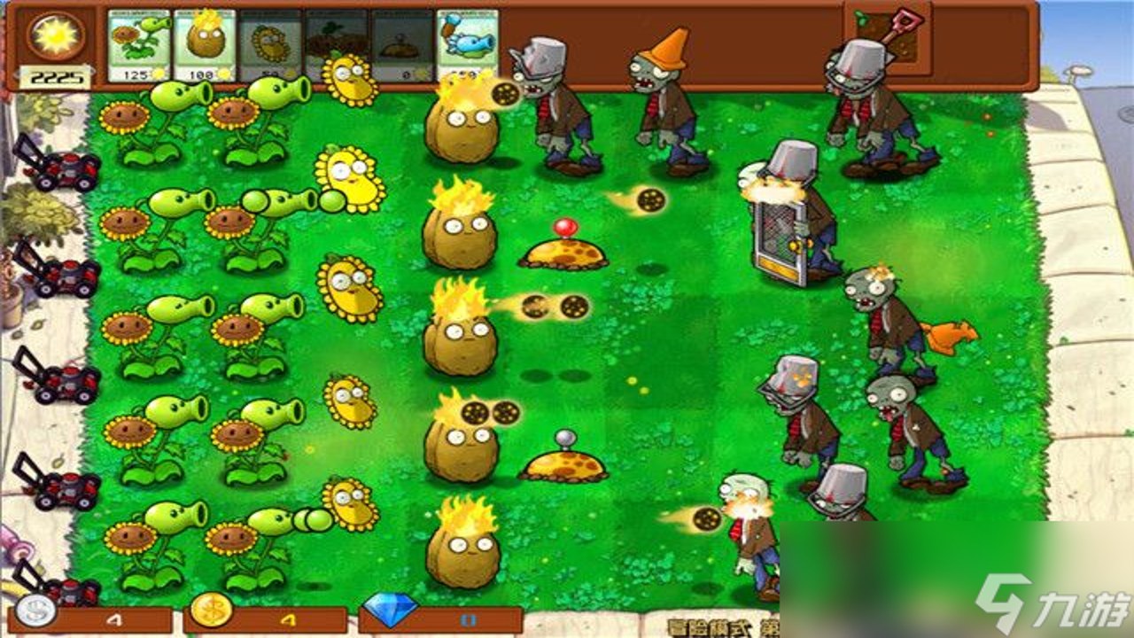 植物大战僵尸绽放时空版关卡实战场景与植物布局示意图