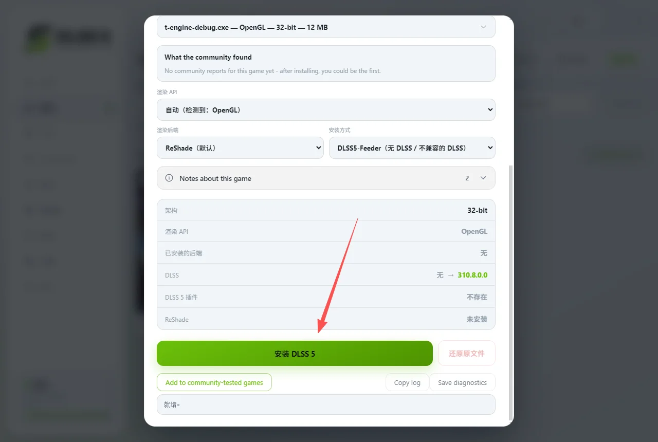 DLSS 5 Swapper画质补丁工具运行截图