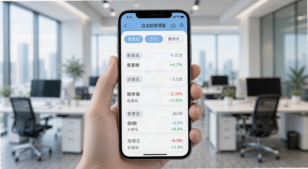 ���ƾ���ѡ�ɹ������棬�ֻ���Ļչʾ�����Ʊ�����ǩҳ��ÿ���·��г���Ʊ�������ǵ��ٷֱȣ�������ɫ�԰�ɫ��ǳ��ɫΪ��������Ϊ�ִ��칫�����黯Ч���������ƶ�ͬ�����Ч����