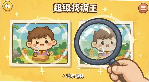 �����Ҳ��� ��ʾ����ʹ�ý��棬������һֻ�����ŷŴ�ָ�������廭�е�һ������㣬��Χ����˸�Ĺ�Ȧ��Ч������Ϊů��ɫ�������ͨ�ɰ�