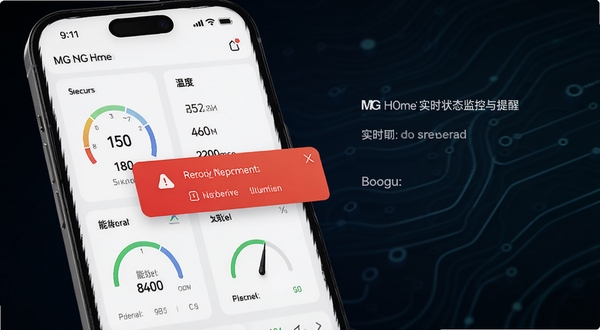MG Home ʵʱ״̬��������ѽ��棬��������Ϊ�ֻ���Ļչʾ�¶ȡ�ʪ�ȡ��ܺĵ������Ǳ������쳣���ѵ�������������Ϊ��ɫ�Ƽ��н��䣬���ݿ��ӻ���񣬸���ϸ�ڣ����� Boogu ģ������
