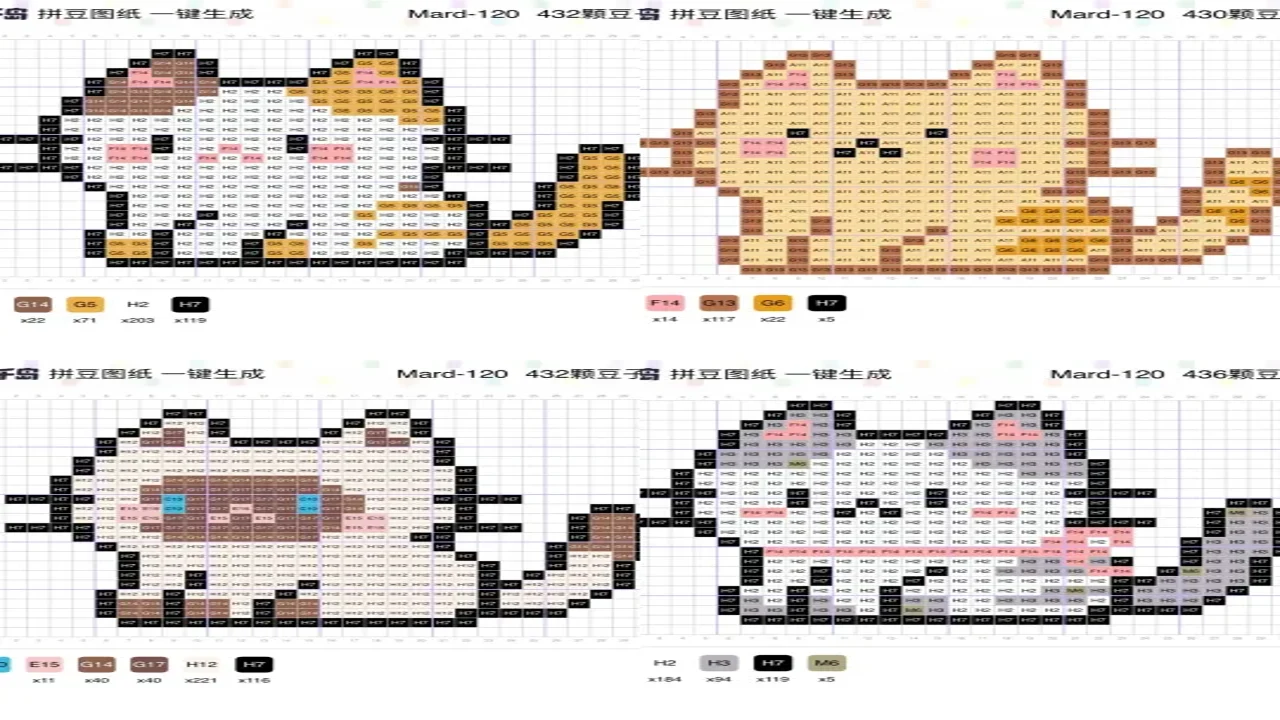 新手入门 逗猫拼豆画画 全流程展示 创意猫咪成品与制作过程对比图