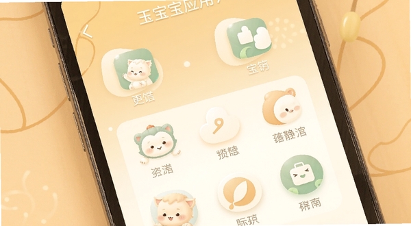 �񱦱�Ӧ�ý���չʾ���ֻ���Ļ������������Ĺ���ͼ�꣬����Ϊ���ůɫ��������ִ����