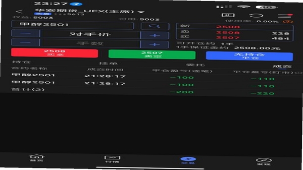期货交易通 行情界面截图