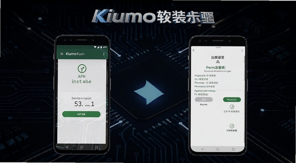 Kiumo��װ����ʾ��ͼ���ֻ���ĻչʾAPK��װ������Ȩ������ҳ�棬����Ϊ��ɫ�Ƽ���񣬱�עKiumo��������
