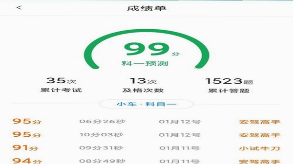 科目一提分神器 答题界面 手机截图