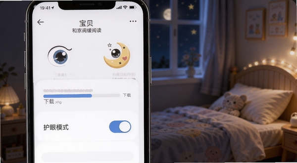 �ͱ����Ķ� ���߻����뻤�����ý��棬����չʾ�ֻ���Ļ��ʾ���ؽ������ͻ���ģʽ���أ��Ա��п�ͨ�۾�������ͼ�꣬������ҹ�����ҵ���͵ƹ⣬�����񰲾�����