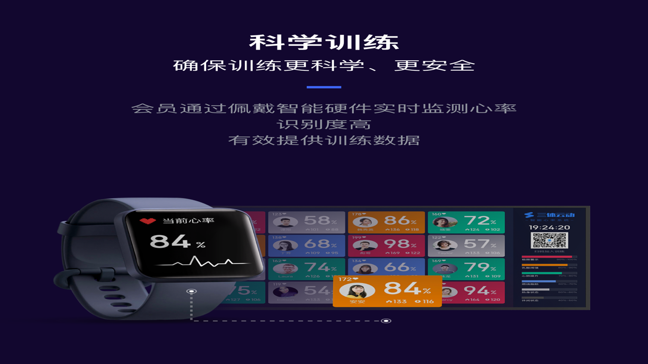 MOJAWAFit 运动模式心率监测界面展示