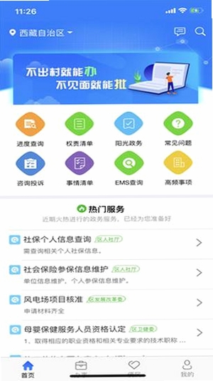 西藏政务运行截图