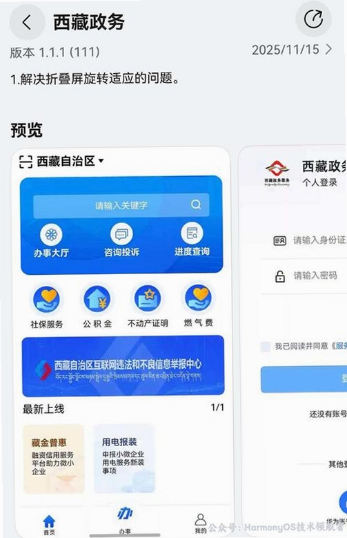 西藏政务运行截图