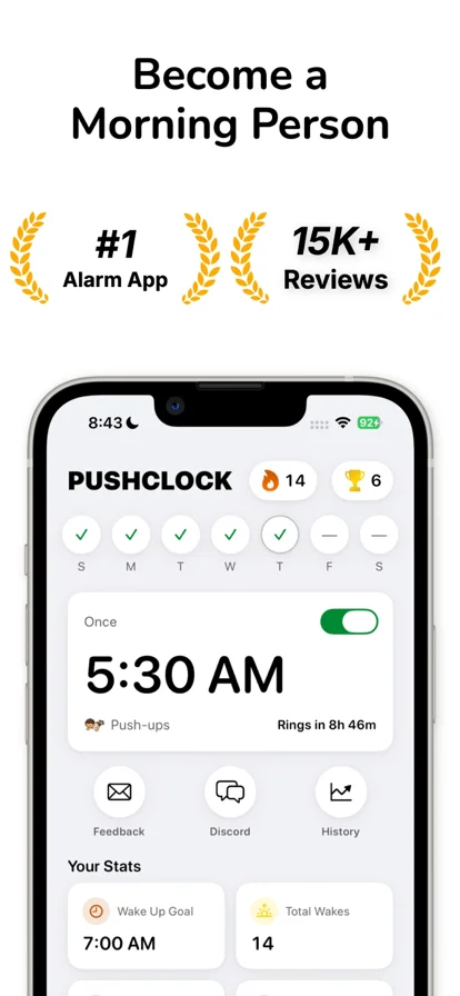 跳舞才能关的闹钟(PushClock)运行截图