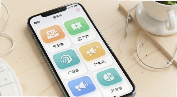 ������������ģʽѡ����棬��������Ϊ�ֻ���Ļչʾ�������ͼ�꿨Ƭ������Ϊ��Լǳɫ���滷�����������������죬ͼ�����Բ���ִ���ͻ�����ڻ������ȳ���Ԫ��